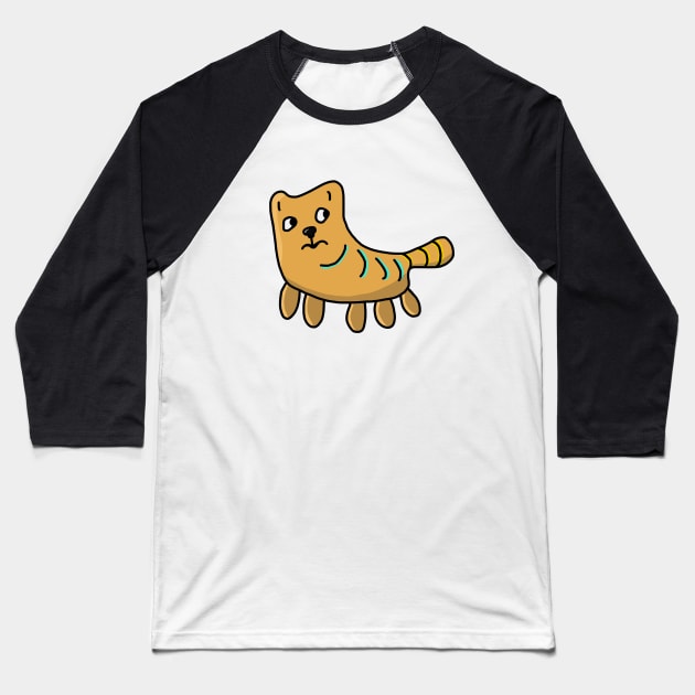 Suspicious Cute Dog (Fish) Baseball T-Shirt by Frogg and Cheese Doodles